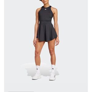 Adidas HEAT.RDY Black Tennis Dress Large Racerback Fit Flare Athleisure